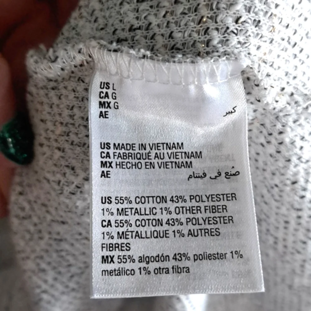 Metallic Knit Sweater With Hood Size L - Picture 5 of 5